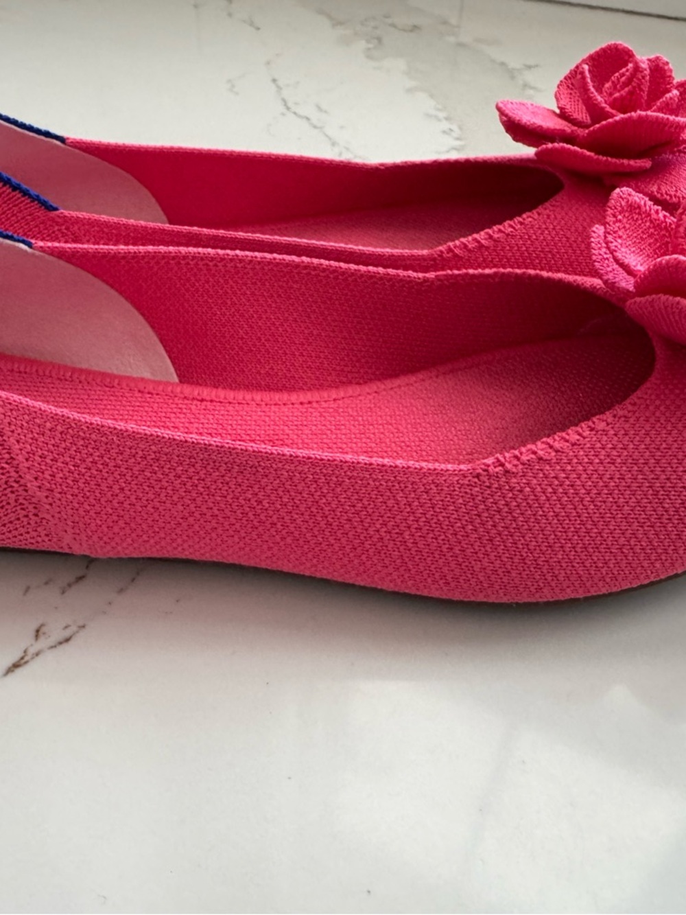 Rothy's The Petal Square Toe Ballet Flat Soirée Pink Size 7 Barbiecore Girlie - Picture 4 of 13